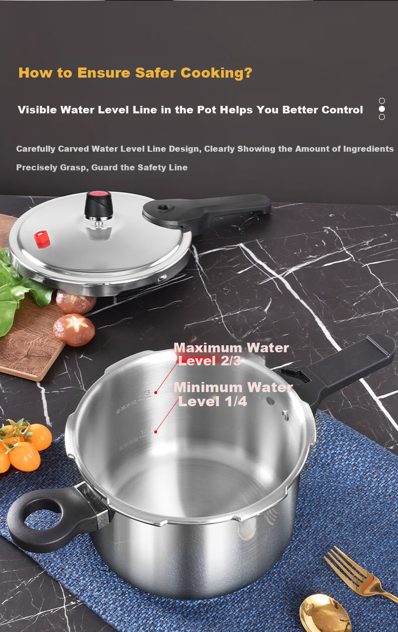 Shuangxi Stainless Steel Pressure Cooker, Compatible with Gas And Induction Stoves, Explosion-Proof, for Home Use, Jiaorui Model, 20cm/4L Capacity 9