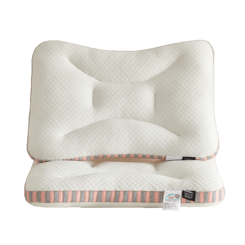 Hongdou Class A Cervical Pillow Neck Traction Neck Support Pillow Adult Sleeping Cervical Pillow Sleep Pillow 42x65 Pink White