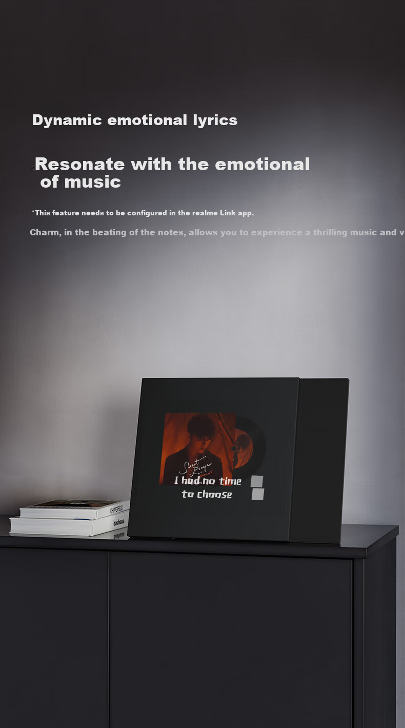 ART'MASTER Mood S Album Lyrics Audio Vinyl Subtitle Desktop Bluetooth Speaker for Home Living Room Bedroom Audio Smart Home Birthday Gift 10