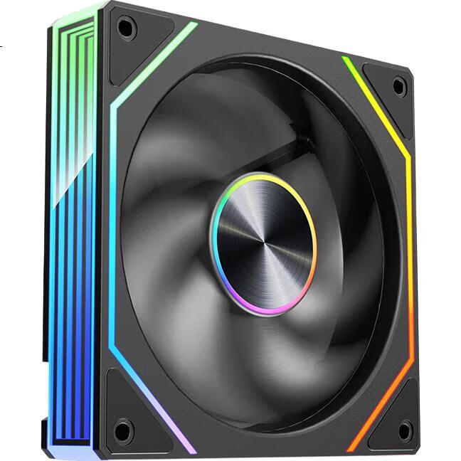 Компьютерный вентилятор Wanjia Lejing 8Pro ARGB, 12 см, черный, ШИМ, регулировка скорости, синхронизация RGB