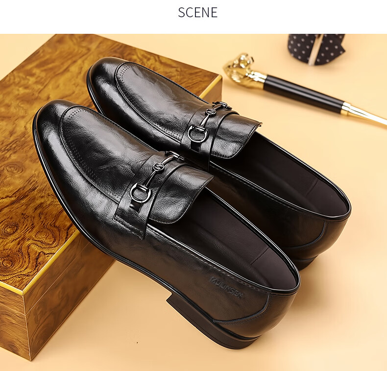 MULINSEN Men's Business Casual Slip-On Loafers Formal Wedding Shoes SHW851050 15