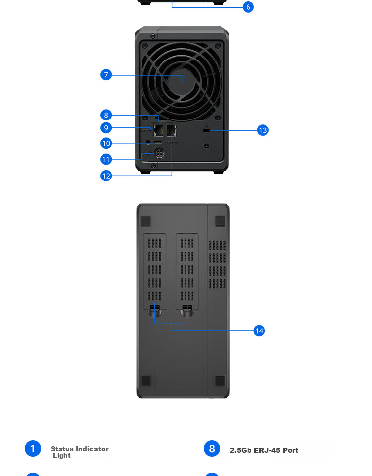Synology DS725+ Dual-Core 2-Bay NAS Network Storage Server Team Private Cloud File Storage Sharing Data Management File Backup 15