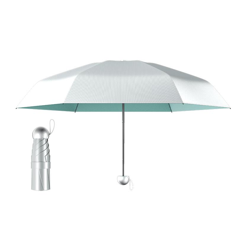 JD Original Small Silver Shield Capsule Sun Umbrella, Dual-Use for Sunny And Rainy Days, UV Protection, Foldable Umbrella, Rouge Pink