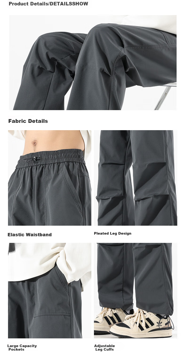SWAMP AREA Men's Outdoor Sports Pants, Spring And Autumn Soft Shell Versatile Trendy Hiking Trousers, Cargo Pants WS398 White S 2