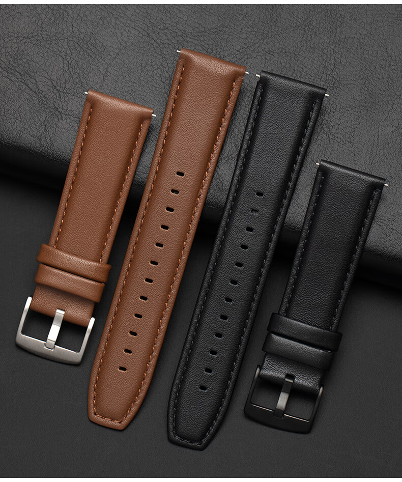 Gangjue Genuine Leather Watch Strap for Huawei GT6/GT5/GT4 Pro/Watch5/4/3/2 Women’s 41/42MM First Layer Cowhide Frost White 18mm Band 9