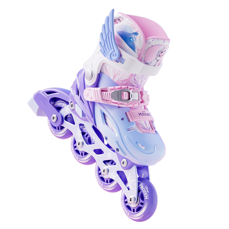 Disney Kids Roller Skates Girls Beginner Set Inline Skates Ice Skates Blue Purple Snow L