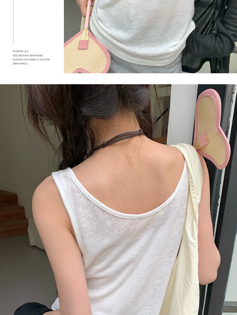 Free Style Snowflake Vest Women Sleeveless Cotton Tank Top Summer New Solid Color Basic Sleepwear Outerwear 12