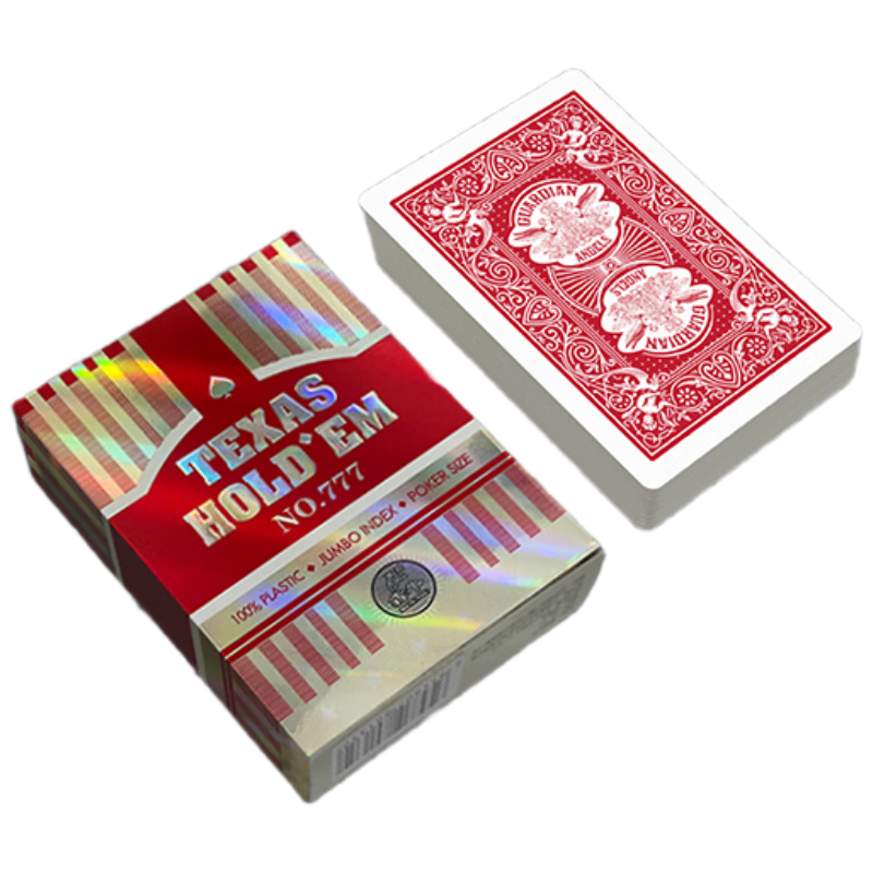Benniu Genuine 777 Double-Sided Matte Texas Hold'em Playing Cards PVC Waterproof Plastic Anti-Counterfeit High-Quality Red with White Edges