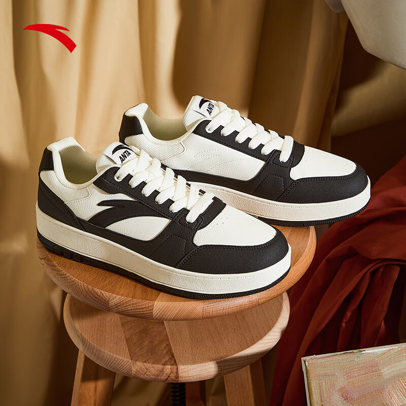 Anta Origin Year 2.0 | Men's Thick-Soled White Sneakers, Breathable Retro Casual Sports Shoes for Couples, Summer Height-Increasing Sneakers