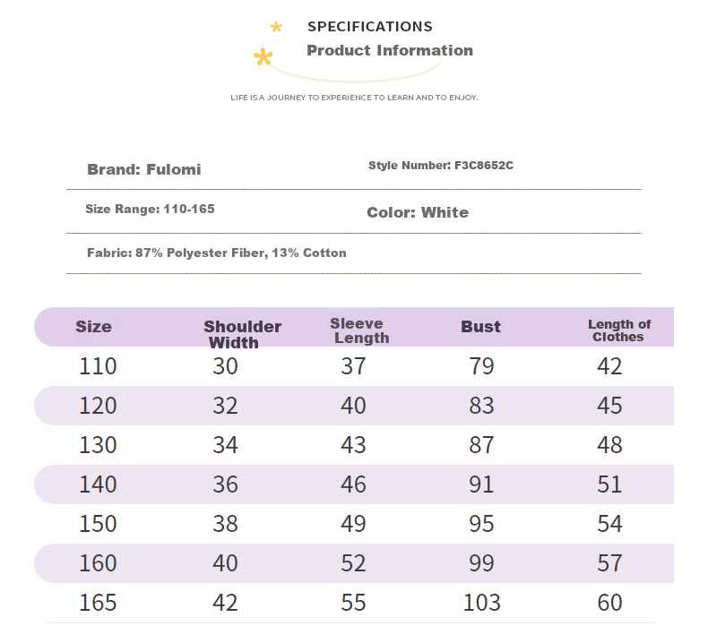 Follow Me Girls' Shirt, Children's Boys' White Shirt, Inner Layer Shirt, School Uniform, Versatile Inner Shirt, White, Size 160 4