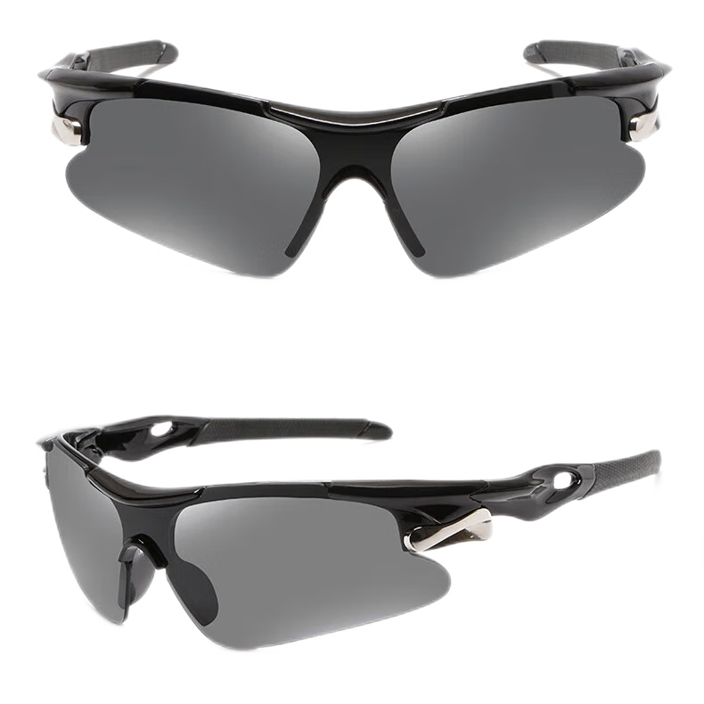 BAIGE Winter Anti-Fog Windproof Dustproof Protective Goggles for Cycling Travel Mountaineering - Black Gray Lens