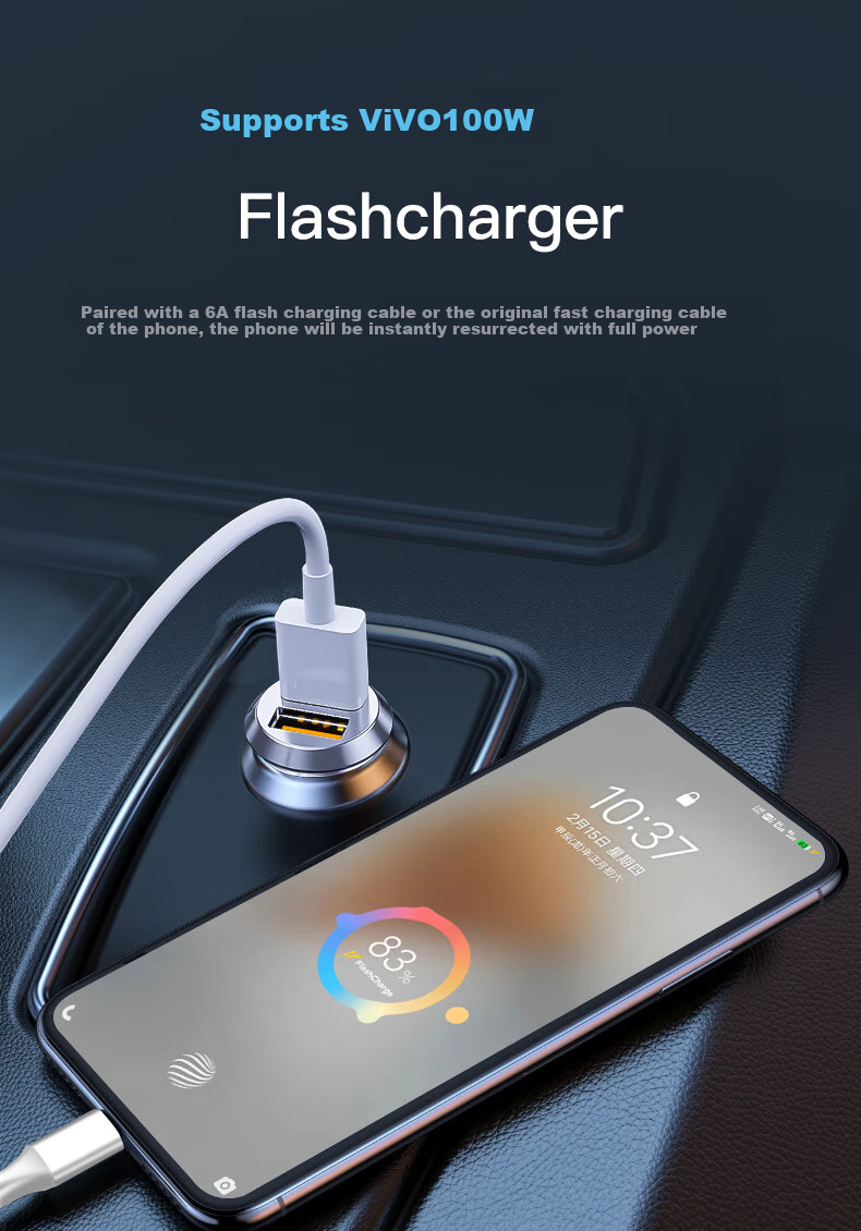 Newsmy 100W Car Charger, Super Fast Charging Cigarette Lighter Adapter, USB Expansion Port, One-To 8
