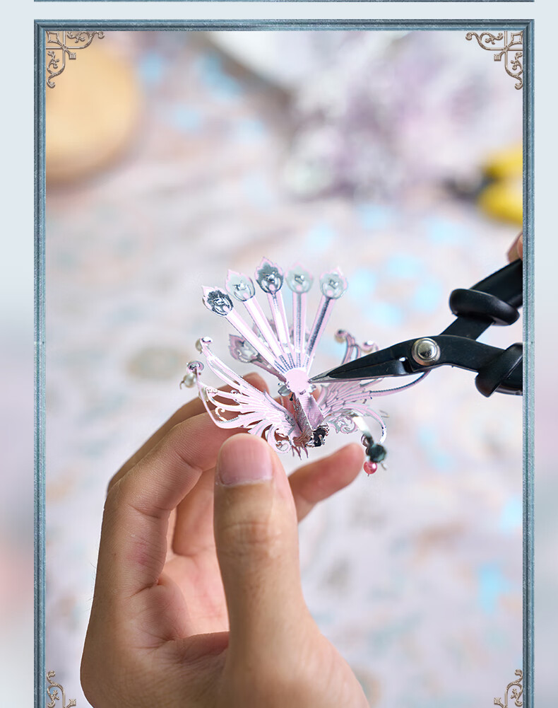Piececool Twenty-Two Phoenix Crown Puzzle, Pink Crown 3D Pop-Up Puzzle, Birthday Wedding Valentine's Day Gift 13