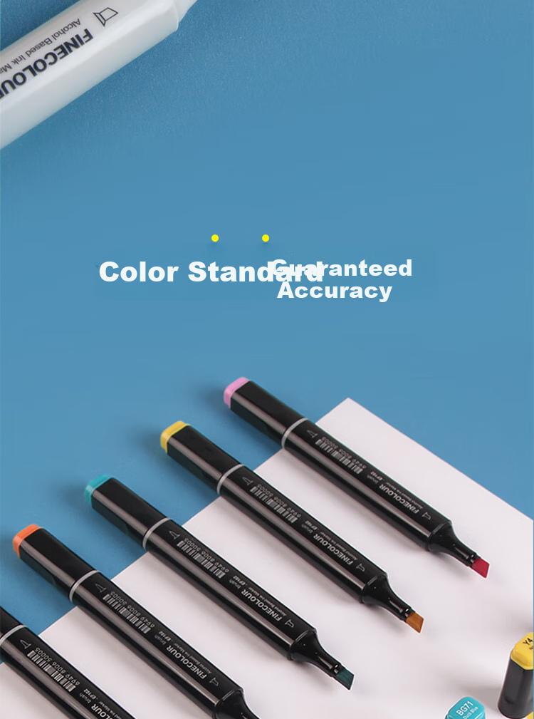 FINECOLOUR Second Generation Dual-Tip Markers, Standard 120 Colors Set, Alcohol-Based Watercolor Pens for Students, Drawing And Design, Watercolor Pens for Art Education And Painting 6