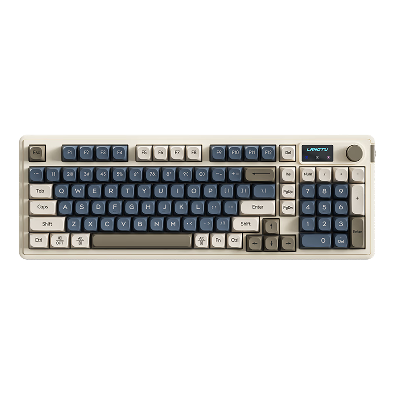Langtu Langtu LT75pro Mechanical Keyboard, Wired/wireless/Bluetooth Triple-Mode, 75 Keys, Gaming And E-Sports, Computer Office Keyboard, LCD Color Screen, Zinye Xieying, Cuiyin Switches