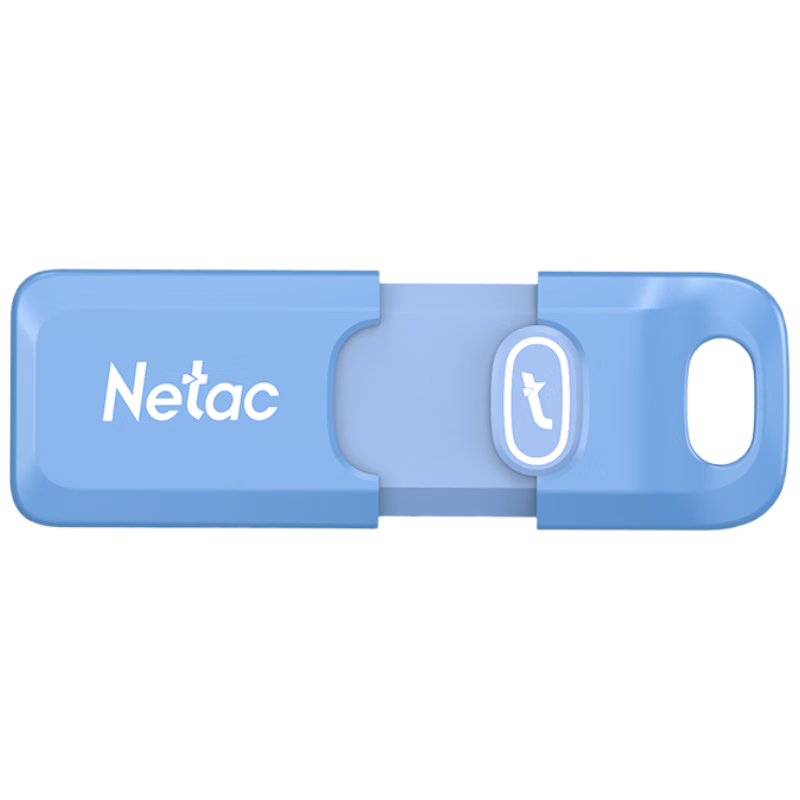 Netac 64GB USB 2.0 UA91 Dual-Use Car and Computer Flash Drive Blue-Purple Slide Design Encrypted USB Drive for Bidding Software