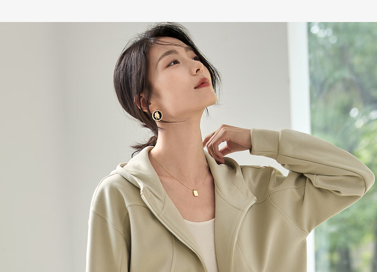 Chushen Spring and Autumn Casual Jacket Women Wilderness Mallard Design Splicing Fashion Casual Hooded Top S143U1001 3