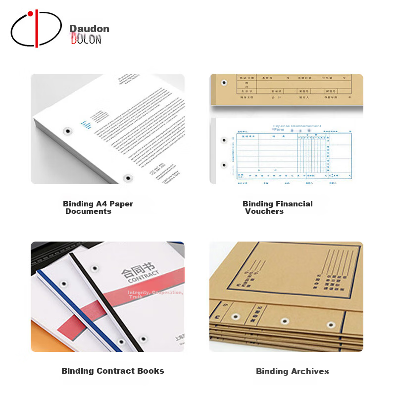 DOCON DC-3000, 300-Page Manual Financial Document Binding Machine, for Accounting And Cashier Office Use, File And Receipt Hot-Melt Riveting, Punching, And Binding Machine