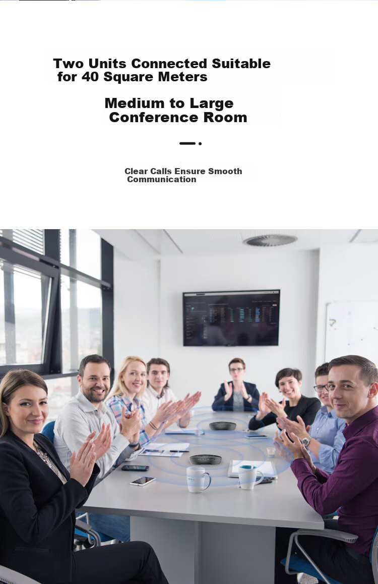 PHILIPS Video Conference Wireless Omnidirectional Microphone, 8-Meter Pickup Range, Speaker And Receiver Integrated, Computer USB Plug-And Compatible with up to Three Devices for Wireless Cascading, Smart Noise Reduction AECS8108 9