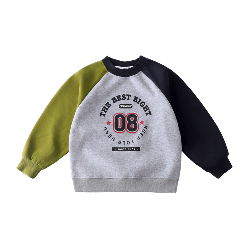 BOBDOG Boys' Pullover Hoodie Spring and Autumn Raglan Colorblock Long Sleeve Shirt for Kids and Teens