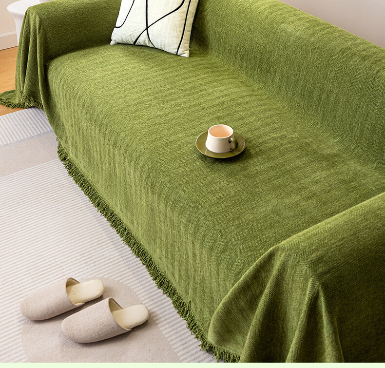 Jingxun Chenille Sofa Cushion, Spring And Summer All-Season Universal Non-Slip Cover, Leather Sofa Slipcover, Seat Backrest, 180*230cm 1