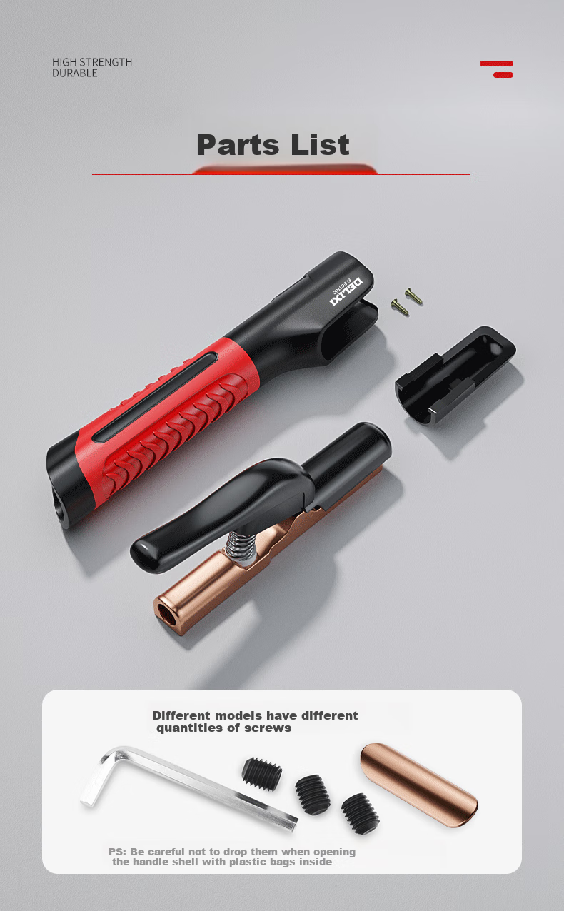 DELIXI Welding Clamp, Industrial-Grade Anti-Scalding Welding Clamp, Argon Arc Welding Gun Accessories, Copper Welding Clamp 9