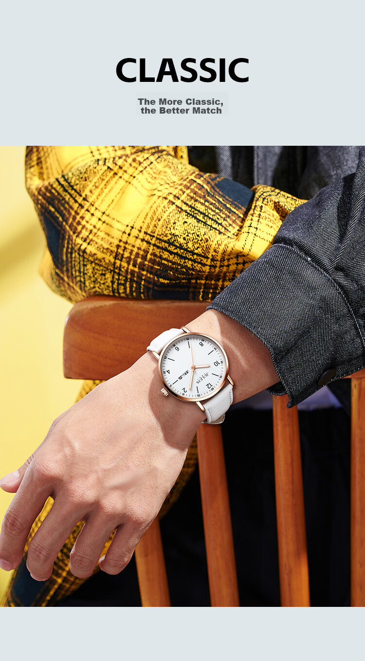 Julius Watch for Men, New Style, Suitable for Middle And High School Students, Exam Calendar, Quartz Men's Watch, White, JA-1516MB 6