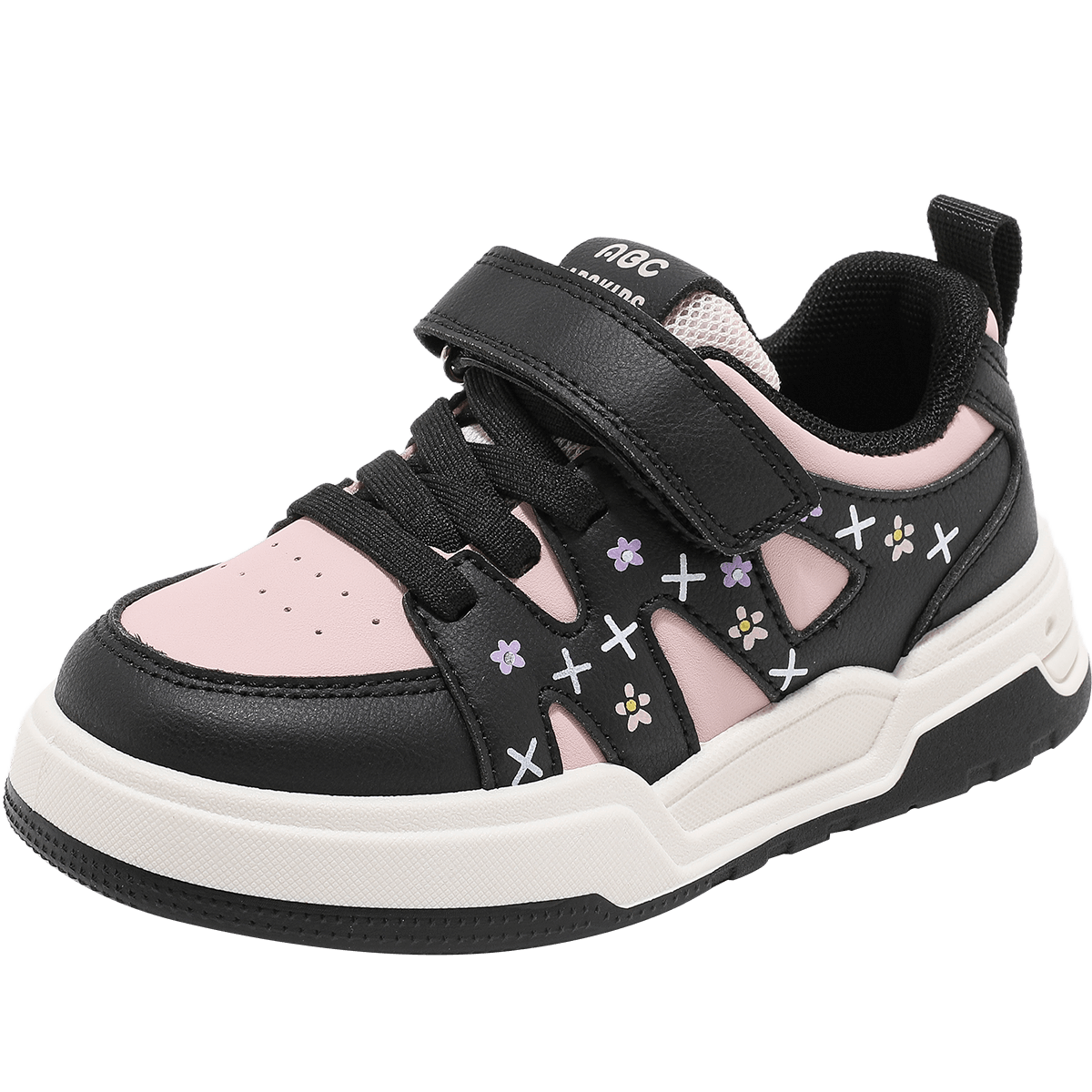ABC KIDS Children's Skate Shoes Autumn Kids Girls Low-top Casual Sports Shoes 3536 Black/Pink Size 27
