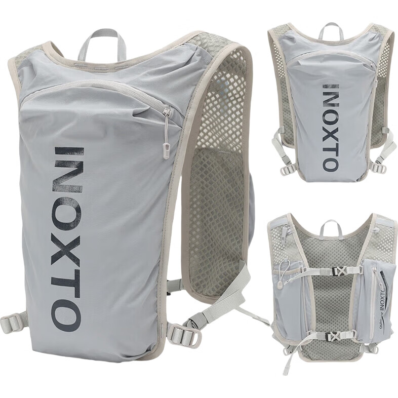 Рюкзак для бега INOXTO Lightweight Breathable Quick-Dry 5L, мужской, серый с темно-синим