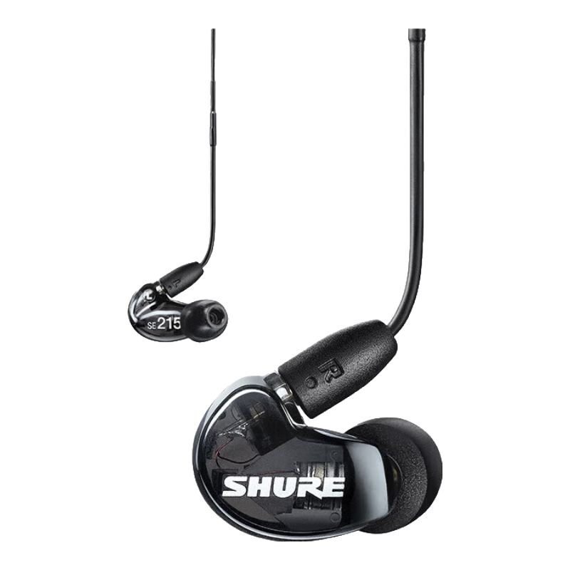 SHURE Aonic215 UNI Dynamic Wired Earphones with In-Ear Control, Powerful Bass, Sports HIFI Mobile Phone Headphones, Black