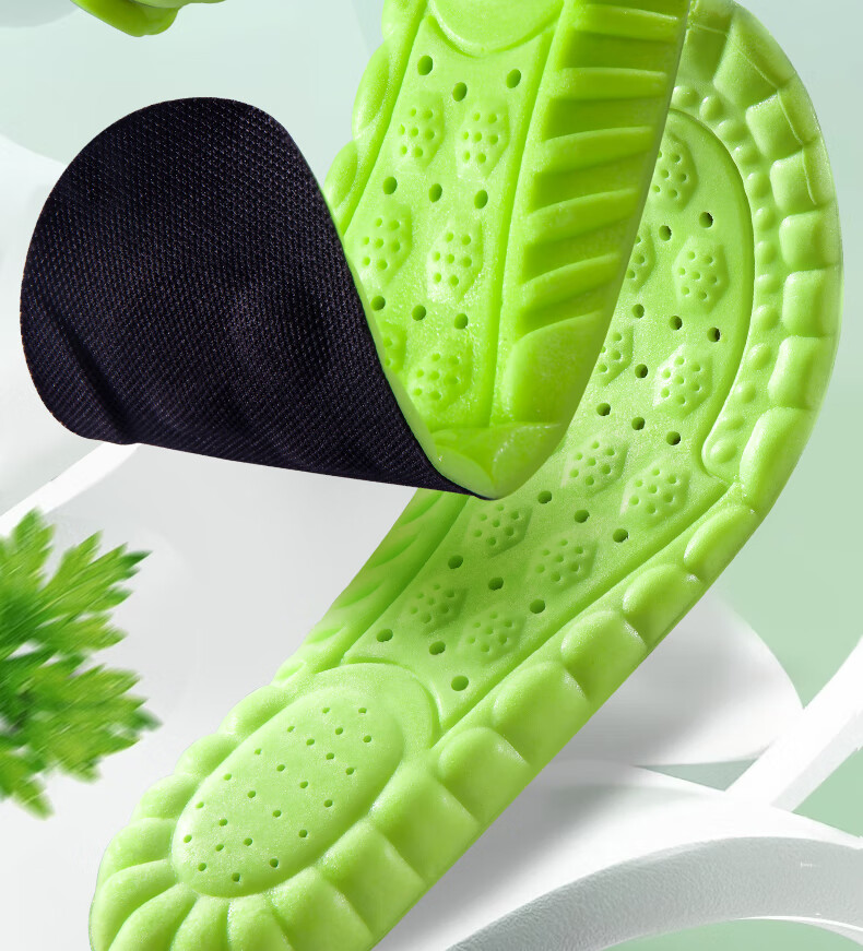 IQGD Insoles for Men, Sports Shock-Absorbing, Soft And Elastic, Long-Standing, Odor-Resistant, Breathable, Military Training 6039, 1 Pair, Gray, Size 35-36 2