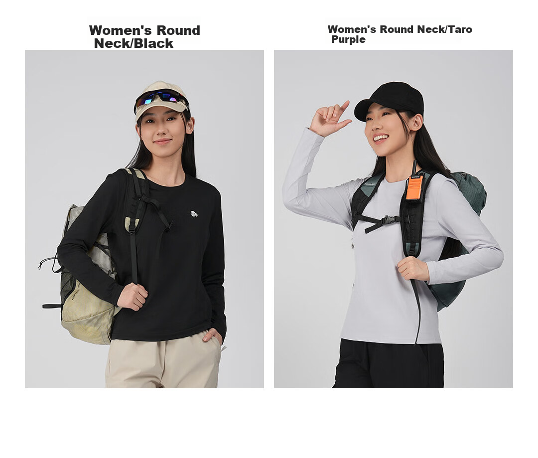 SCALER Quick-Dry T-Shirt Unisex Outdoor Sun Protection UPF50+ Running Crew Neck Long Sleeve Breathable Stretch Top F4216D17 31