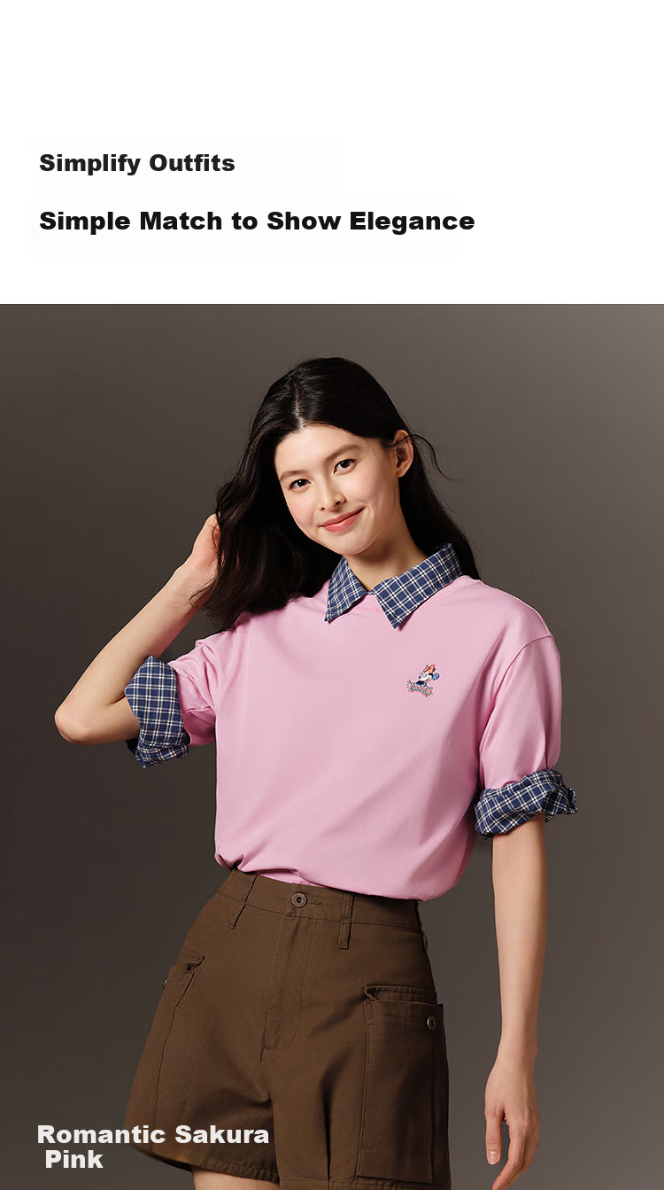 Semir [Colorful Cool-Feeling T-Shirt] Women's Short-Sleeve T-Shirt, Mid-Length, Loose-Fitting, Comfortable Embroidered Top, 109324100007 6