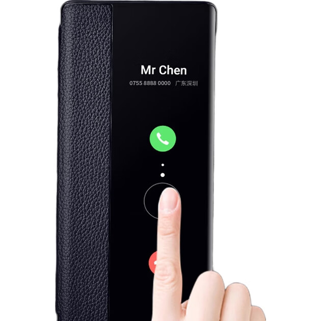 Чехол ZhengJian для Huawei Mate30 RS Porsche Design, флип-чехол с окном, противоударный, с функцией Smart Sleep, черный