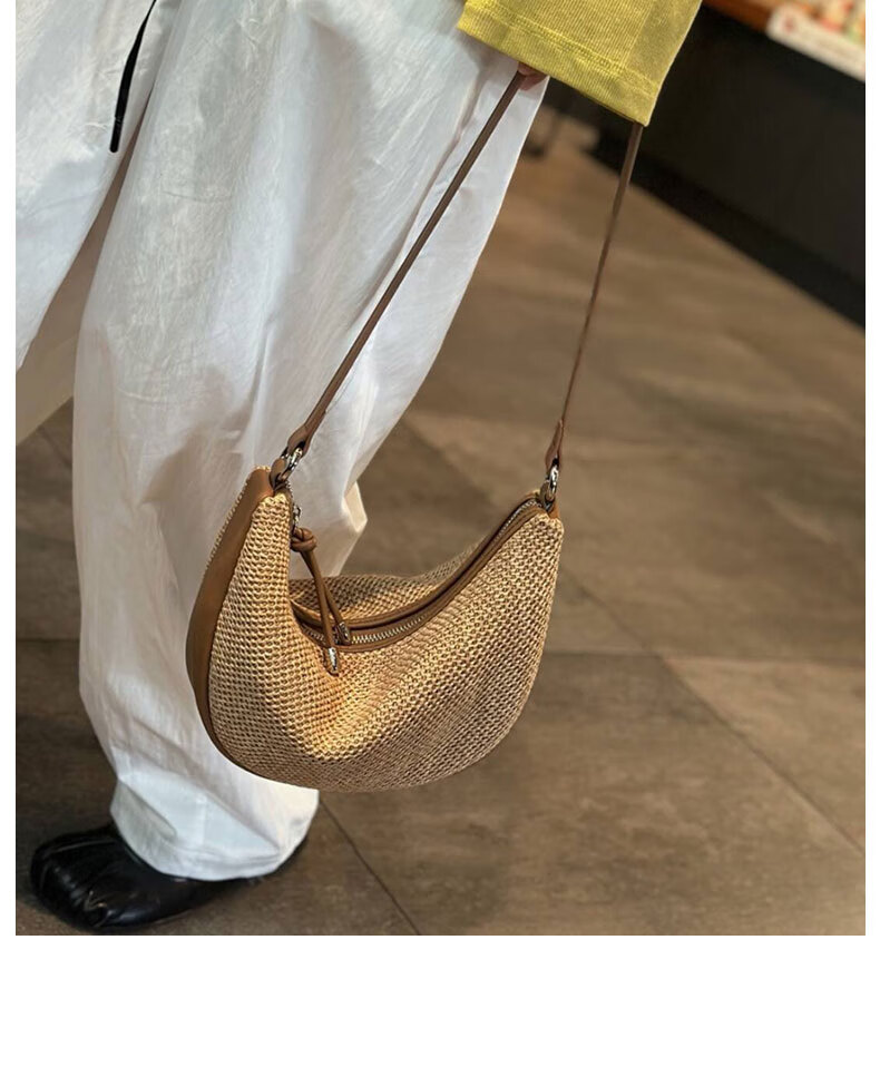 Aiqinghai Woven Handbag, Women's Shoulder Crossbody Bag, Dumpling Bag, Light Luxury Brand, Birthday And Mother's Day Gift, Practical Present for Mom 5