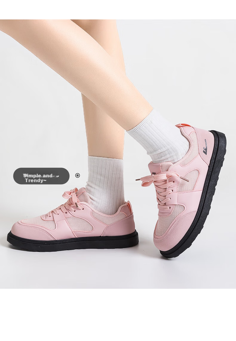 Huili Official Women's Shoes, Spring Sneakers for Women, 2026 New Style Versatile Mesh Shoes, Pink, Size 38 12
