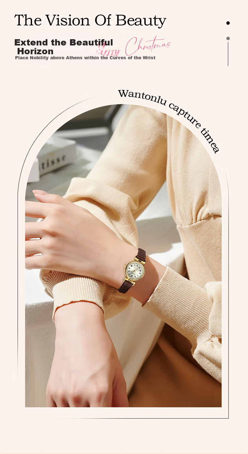 Julius Watch for Women, Korean Style Exquisite Small Square Zirconium Waterproof Quartz Student Ladies Watch, Wine Red JA-1064D 4
