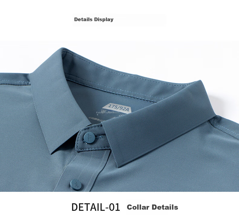 ROMON [Ice Silk High Elasticity + 7A Antibacterial] Sun Protection Short Sleeve Polo Shirt for Men, Summer T-Shirt for Middle-Aged, Cool-Feeling Collared Top 18