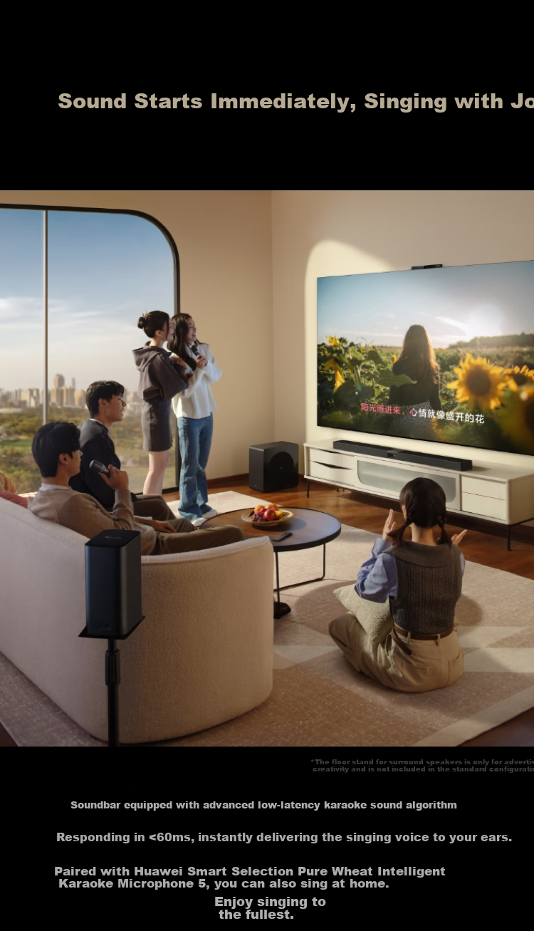 HUAWEI Yuexiang Home Theater 7.1.4 Xingkong Sound Field, Whale Fin Ultra-Heavy Bass, Soundbar Home Theater, Projector TV Gaming Speaker, Mate TV Perfect Companio 15