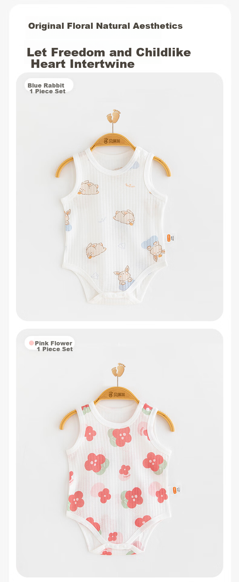 Babyprints Baby Romper, Summer Pure Cotton Sleeveless Bodysuit, Infant Thin Triangle Onesie, Soft Jumpsuit, Pink Floral Pattern, Size 73 4