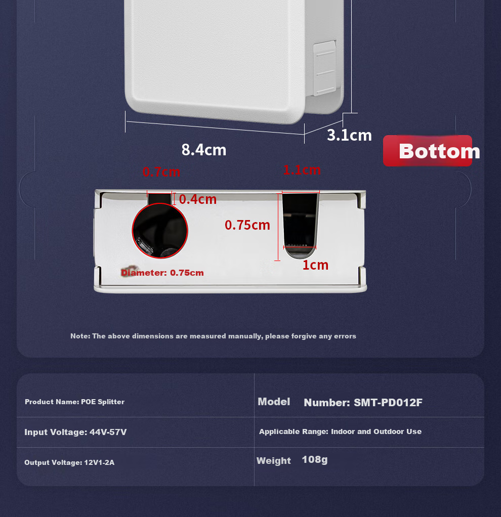 COMPCCTV Standard POE Separator, Outdoor Waterproof, National Standard 48V to 12V, POE Converter Power Supply Module for Network Monitoring Cameras 11