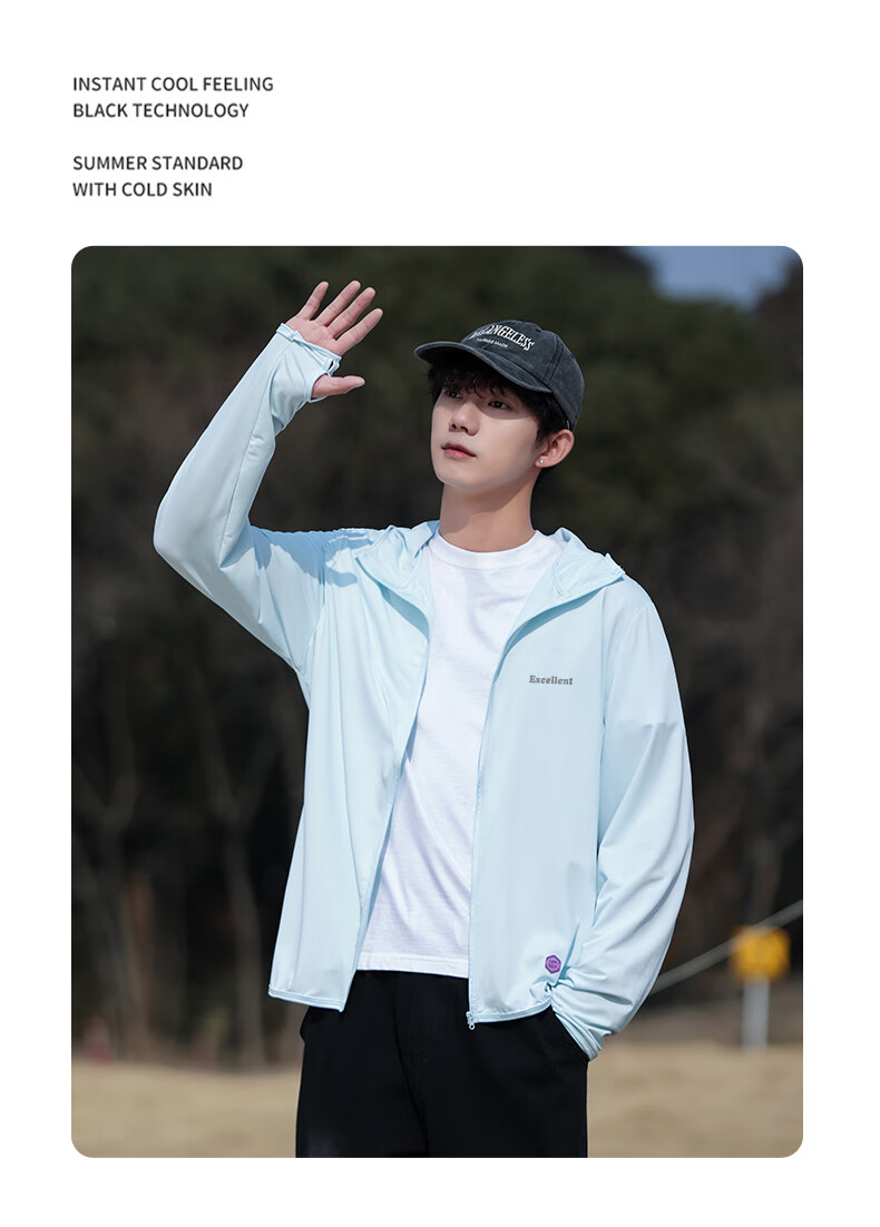 Huili Sun Protection Clothing for Men, Summer Ice Silk Sun Protection Garment for Men And Women, Lightweight Breathable Sunshade Clothing, Skin Coat Jacket, Gray, XL 3