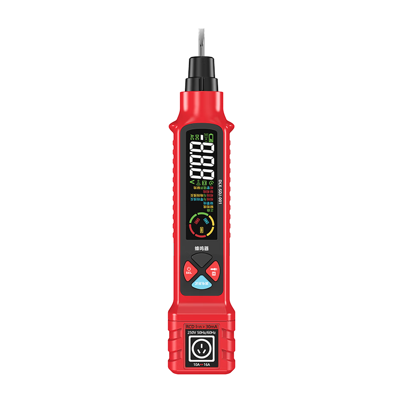DELIXI ELECTRIC Two-in-One Electrician Voltage Tester and Socket Detector with Smart Digital Display for Phase Detection and Leakage Point Measurement