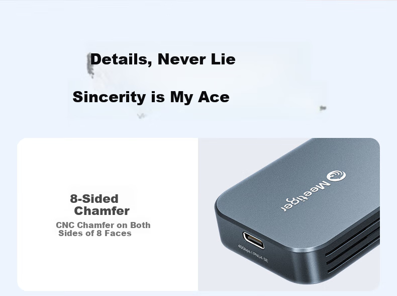 Mihu USB4 Hard Drive Enclosure, 40Gbps USB4.0 Compatible with Thunderbolt 4/3, M.2 NVMe, Suitable for Apple Macmini Laptop SSD External PNU4 SE 30