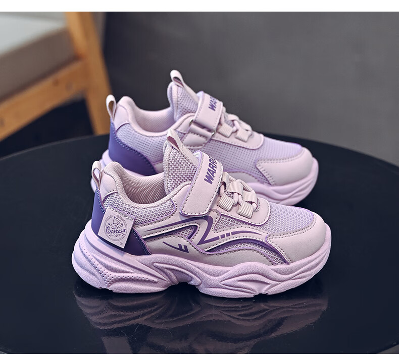 Warrior Girls' Soft Sole Casual Shoes Spring and Autumn White Children's Sports Shoes WZ(CL)-0959 White Size 27 10
