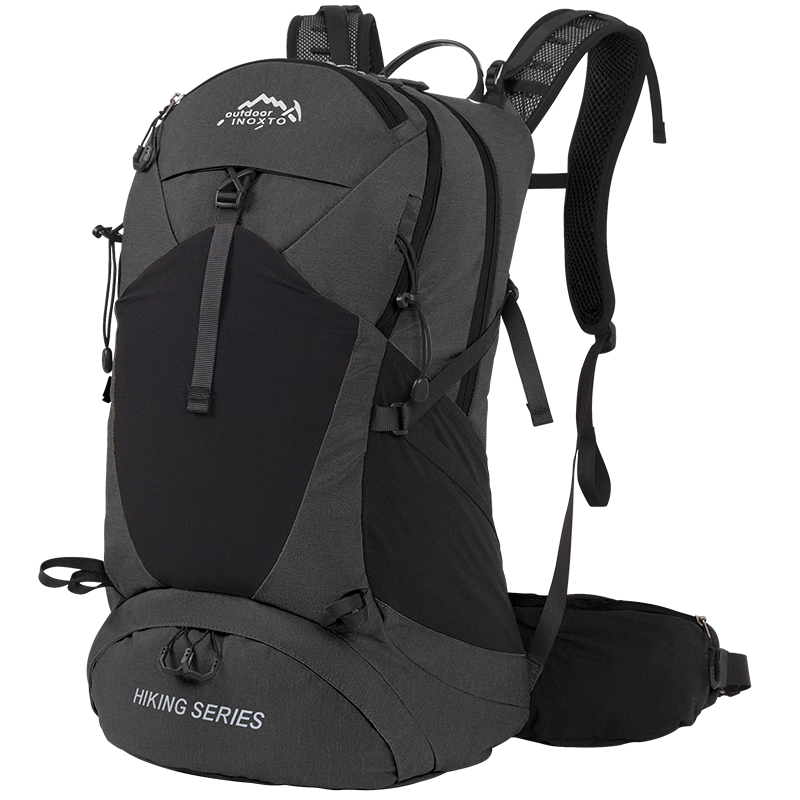 INOXTO Eagle-Style Off-Road Hiking Backpack, 26L Large Capacity, Breathable, Water-Resistant Shoe Compartment, Outdoor Backpack, 8107 Black