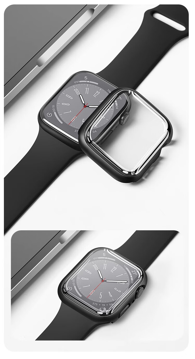 Iboann Tempered Glass Protective Case for iWatch S11, Shockproof Apple Watch Series 10/11 46MM Durable Screen Protector and Protective Shell Accessories 13