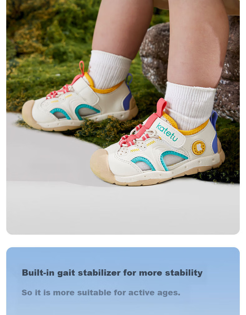 Katetu Toddler Sandals, Baby Sandals for Ages 1-3, Summer Children's Sandals, Boys And Girls Breathable Closed-Toe Functional Shoes X4BE019 5