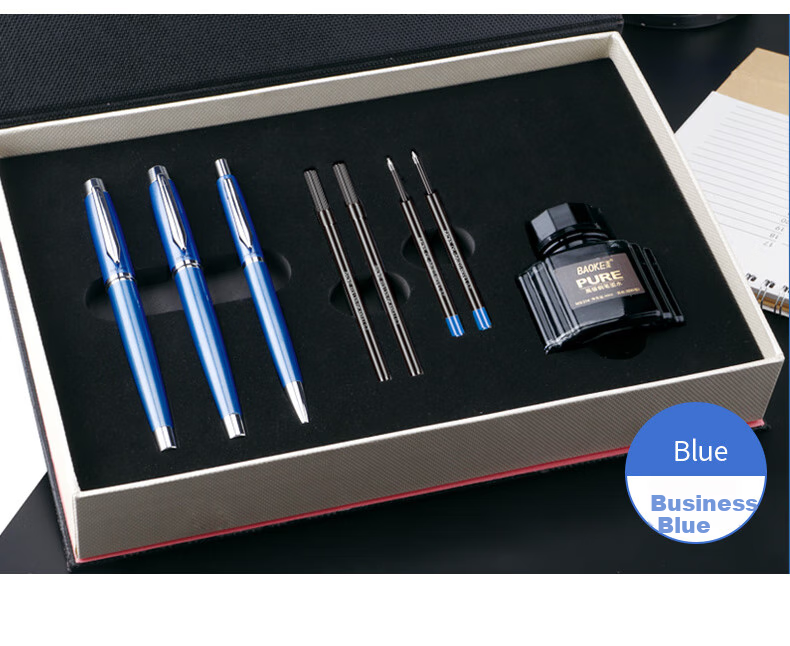 BAOKE T18 Millennium Gift Box Set, Fountain Pen/ballpoint Pen Two-In Business Office Signing Pen Daily Writing Pen, Holiday Gift, Twilight Gray 13