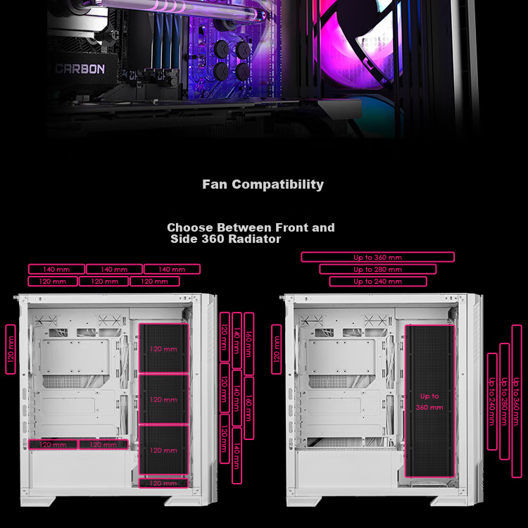 MSI Knife Edge 300R Black MPG VELOX 300R AIRFLOW PZ Desktop Computer Case (Built-In Graphics Card Bracket, 360mm Water Cooling Support, Compatible with ATX Rear-Mounted Motherboard) 10